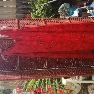 Sleeveless long summer dress . Made by Liz Baker